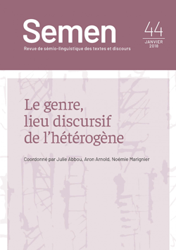 Le genre, lieu discursif de l’hétérogène