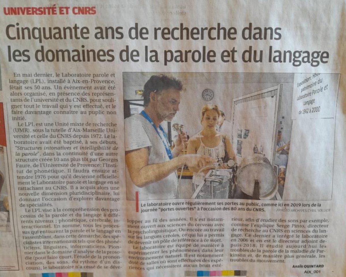 Cinquante ans de recherche dans les domaines de la parole et du langage