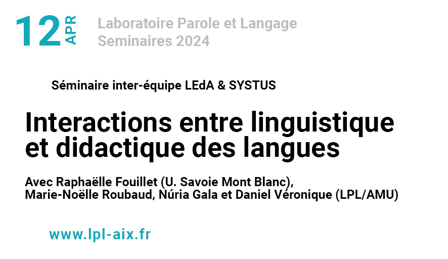 Séminaire inter-équipe LEdA & Systus